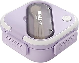 Chchmu Bento Box with Compartments Portable Lunch Box with Handle Leakproof Salad Lunch Containers with Cutlery Work - Image 1