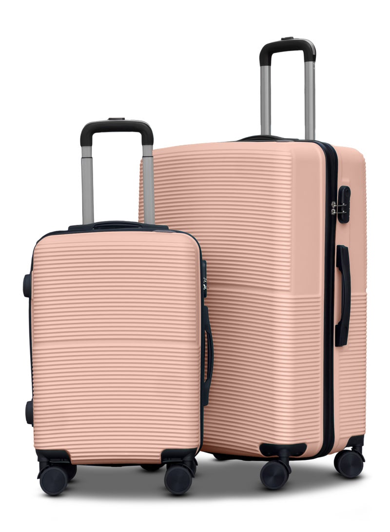 ZAAPPY Hard Shell Lightweight ABS 2PCS SET (20/28 Inch) Luggage, Smooth Wheels, Secured Lock Suitcase - Image 1