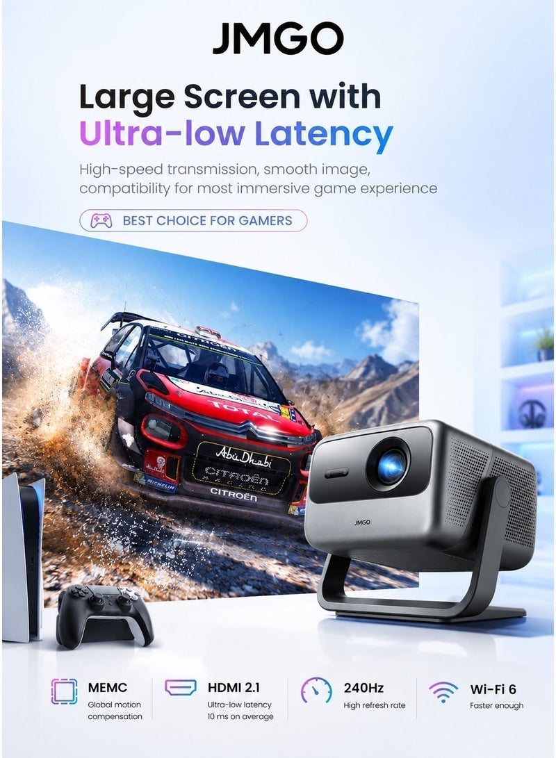 JMGO ARE YOU READY FOR THE WORLD CUP !! JMGO N1 Pro Triple Laser Projector, 1500 CVAI (3200 ANSI Lumens), FHD, 4K HDR10, Android TV 11, Blu Ray 3D, DTS & Dolby Audio, Dynaudio Speakers, 240Hz, Wi Fi 6, Bluetooth 5, Smart Object Avoidance - Image 5