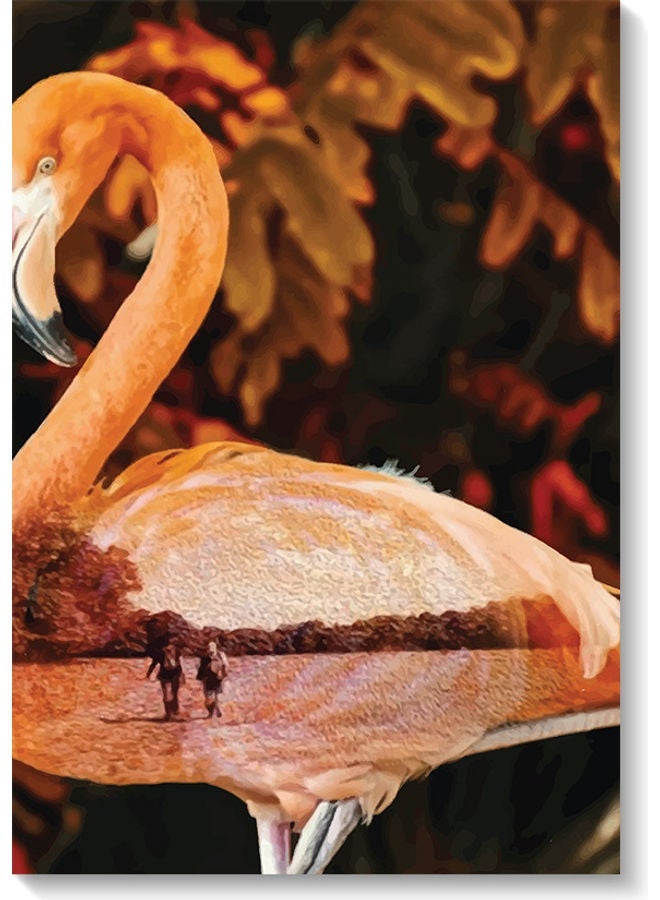 RYN Flamingo Wall Art Multicolour 40x60cm - Image 2