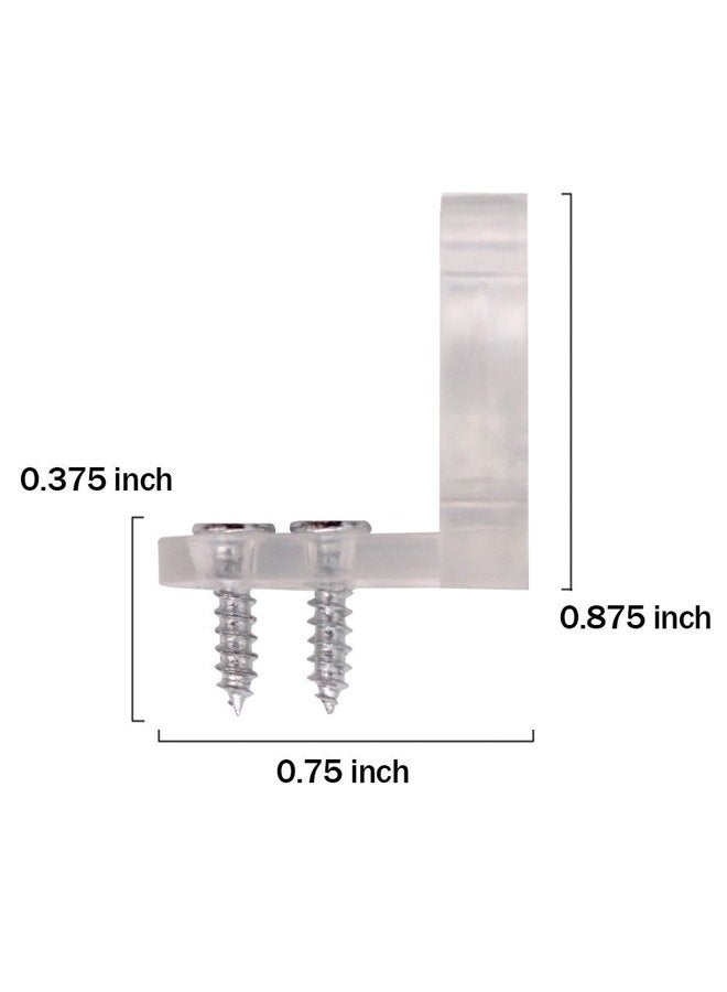AKOAK LED Rope Light Clips Holder 50 Pieces PVC Clips with 100 Piecs Screws for LED Light Wall Mount and Bar Mount - Image 4