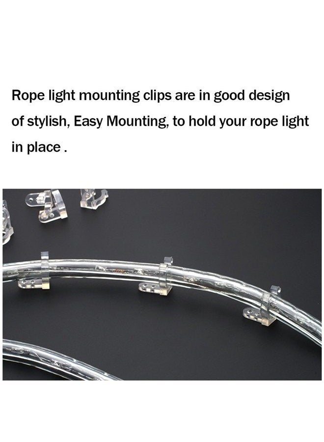 AKOAK LED Rope Light Clips Holder 50 Pieces PVC Clips with 100 Piecs Screws for LED Light Wall Mount and Bar Mount - Image 3