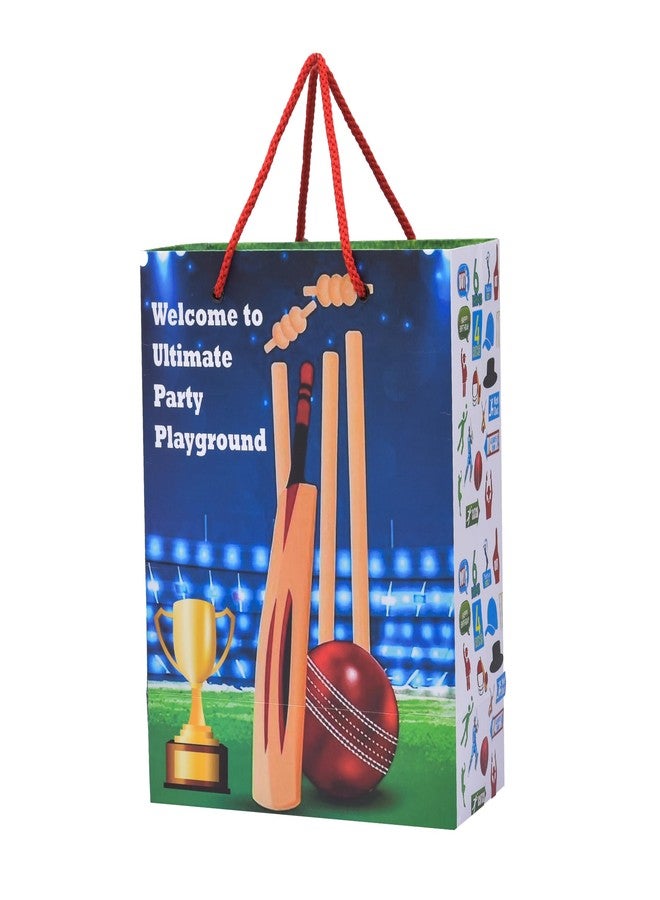 PPJ ® -HAPPY BIRTHDAY CRICKET PARTY (CARTOON THEME) (10 Pcs.) PAPER CARRY BAG, 10 Inch X 8 Inch X 4 Inch RETURN GIFT/HAPPY BIRTHDAY/RETURN GIFTS/GIFTS/GIFT BAGS/GIFT COVERS (Pack of 10) - Image 2
