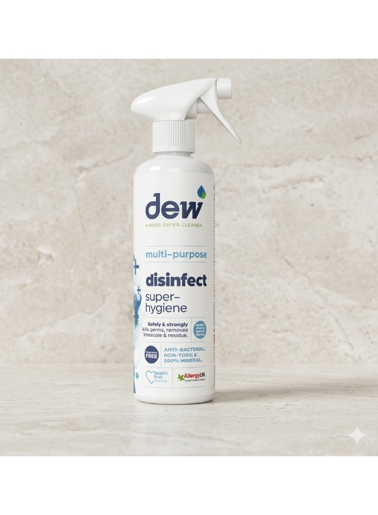 Dew Multi-Purpose Disinfectant Spray – 99.99% Germ Killer, Non-Toxic & 100% Mineral Based, Fragrance-Free Super Hygiene Cleaner – Safe for Family & Pets - Image 1