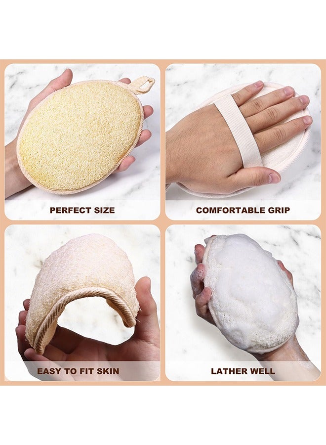 2 PCS Natural Loofah, Shower Loofah, Organic Shower Loofah Sponge Exfoliating Loufa Sponge, Sponge Exfoliating Shower Scrubber, Body Loofah for Men and Women Body Exfoliation Bath Eco-Friendly and Biodegradable Luffa - Image 2