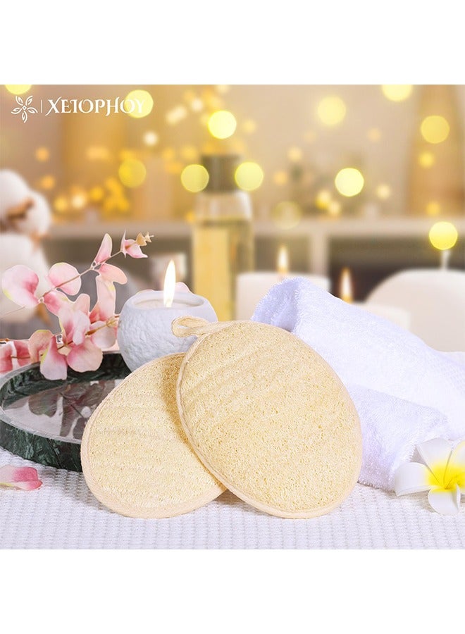 2 PCS Natural Loofah, Shower Loofah, Organic Shower Loofah Sponge Exfoliating Loufa Sponge, Sponge Exfoliating Shower Scrubber, Body Loofah for Men and Women Body Exfoliation Bath Eco-Friendly and Biodegradable Luffa - Image 5