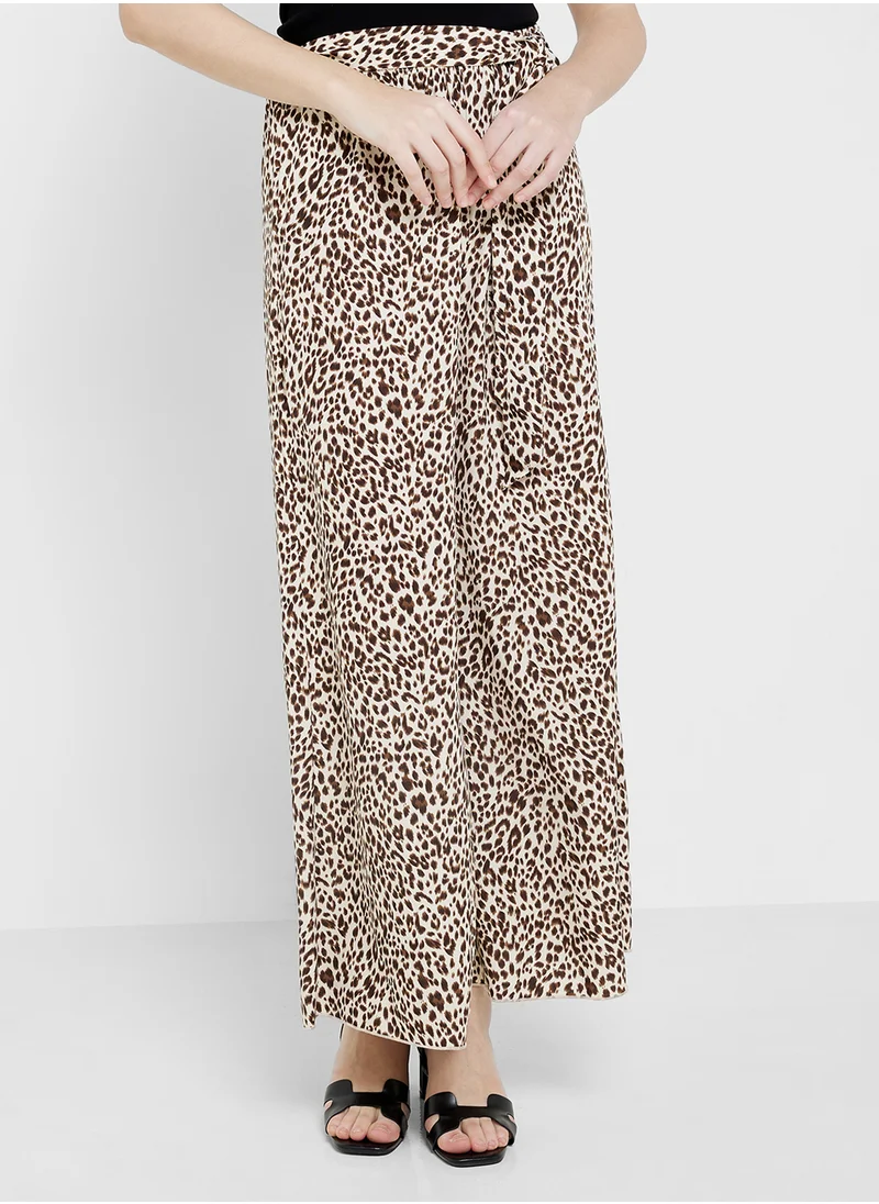 ELLA Printed Pants With Wiast Tie Up