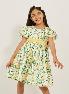 Styli All Over Print Puff Sleeves Dress  - Image 2