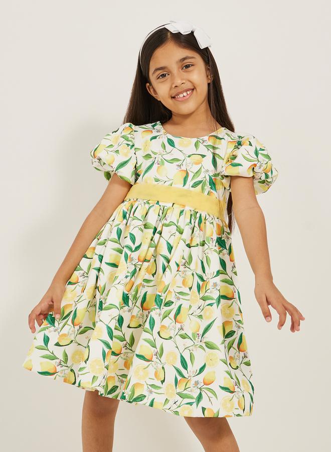ستايلي فستان بطبعة الليمون - Image 2
