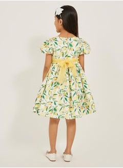 Styli All Over Print Puff Sleeves Dress  - Image 4