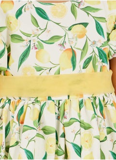 Styli All Over Print Puff Sleeves Dress  - Image 3