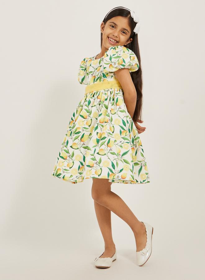 ستايلي فستان بطبعة الليمون - Image 1