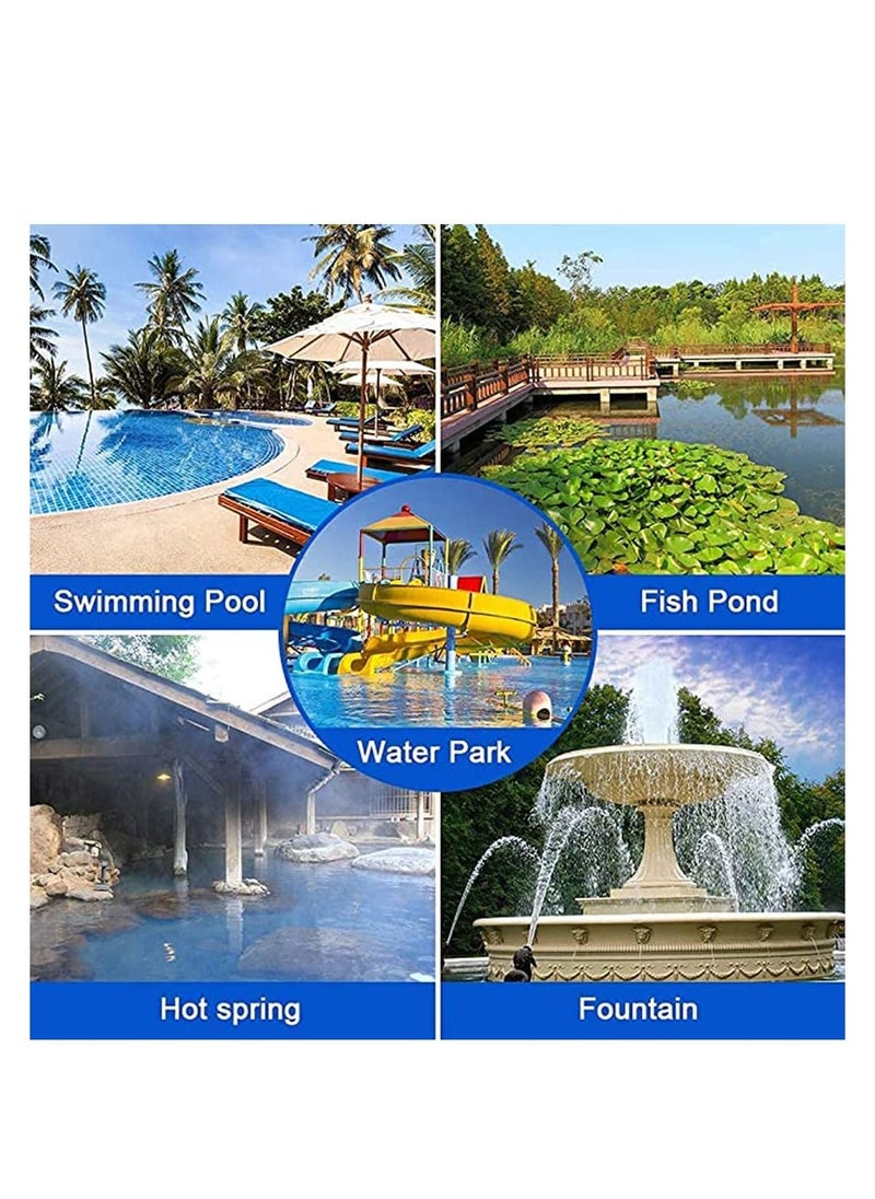 SYOSI - Swimming Pool Skimmer Net Pool Leaf Skimmer Fine Mesh Skimming Pool Net with Adjustable 5 Connecting Aluminium Telescopic Pole Swimming Pool Cleaning Leaf Skim Net - Image 1