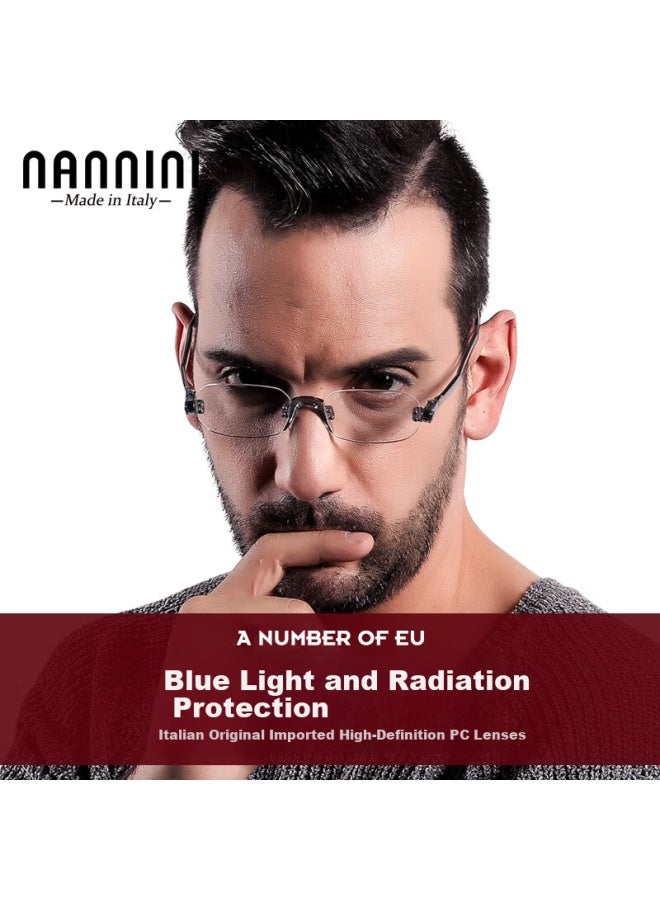 Nannini Italian Imported High-end Blue Light Blocking Hd Folding Ultra-light Portable Reading Gl For Men And Women
