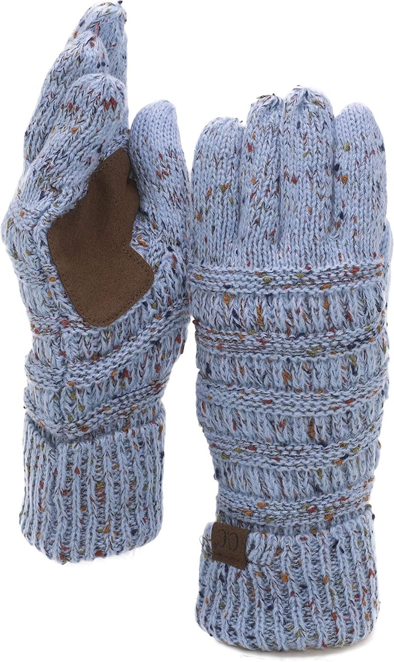 Cc Unisex Cable Knit Winter Warm Anti-Slip Touchscreen Texting Gloves - Image 1