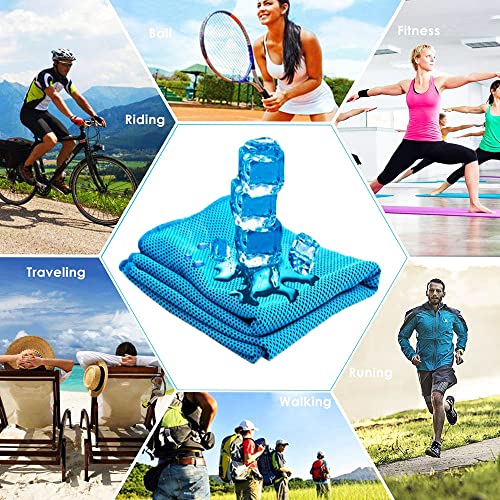 YQXCC 4 Pack Cooling Towels | 40"x12" | Ice Cool for Neck | Microfiber Soft Breathable Chilly | for Yoga, Golf, Gym, Camping, Running, Workout & More Activities - Image 5