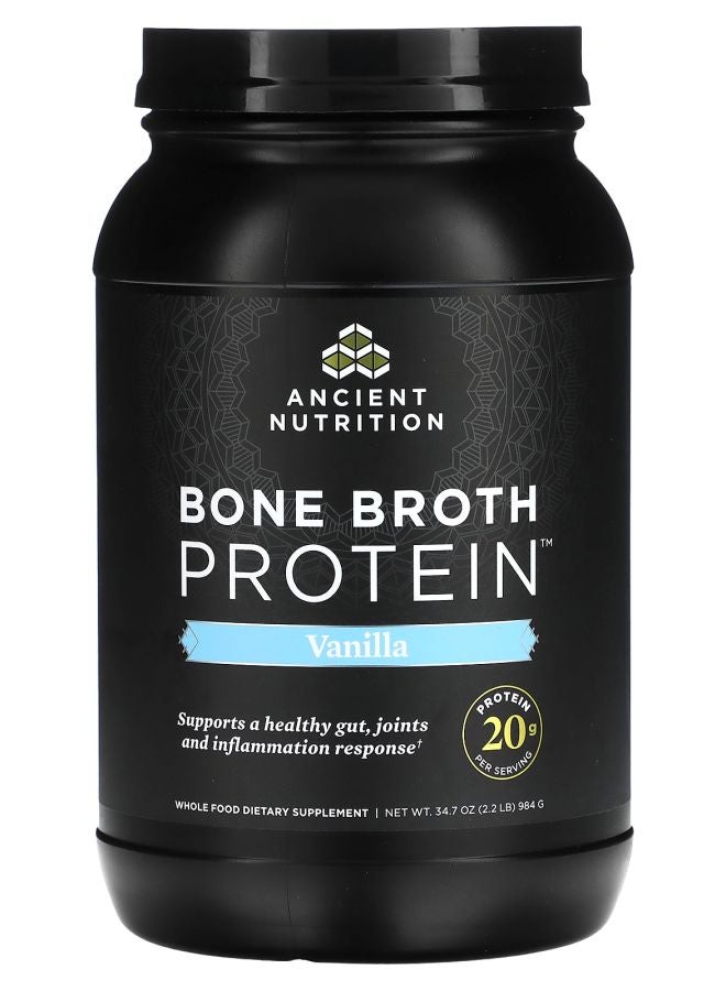 Ancient Nutrition بروتين مرق العظام بنكهة الفانيليا 2.2 رطل (984 جرام) - Image 1