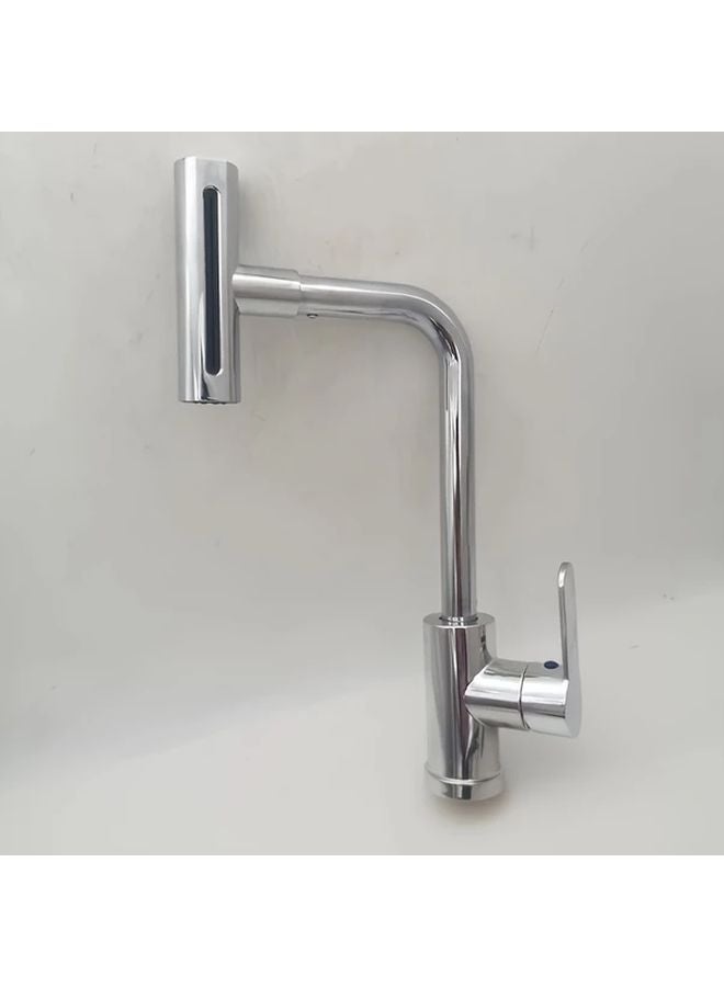 Modern Single Hole Bathroom Sink Faucet Dual Handle Hot Cold Water 23.62 Inch Pipe - Image 3
