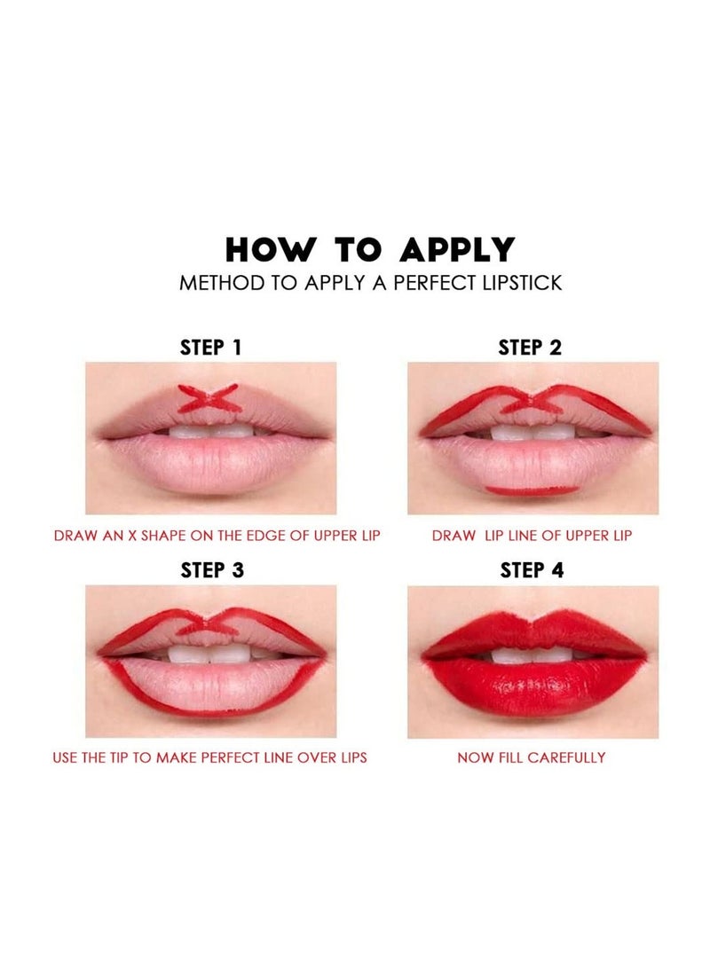 Seven Seas Seven Seas 3D Matte Velvet Finish Full Coverage Matte Long Lasting Lipstick Smooth Application Transferproof and Smudge Proof Highly Pigemented Lipstick for Women  Scarlet  - Image 3