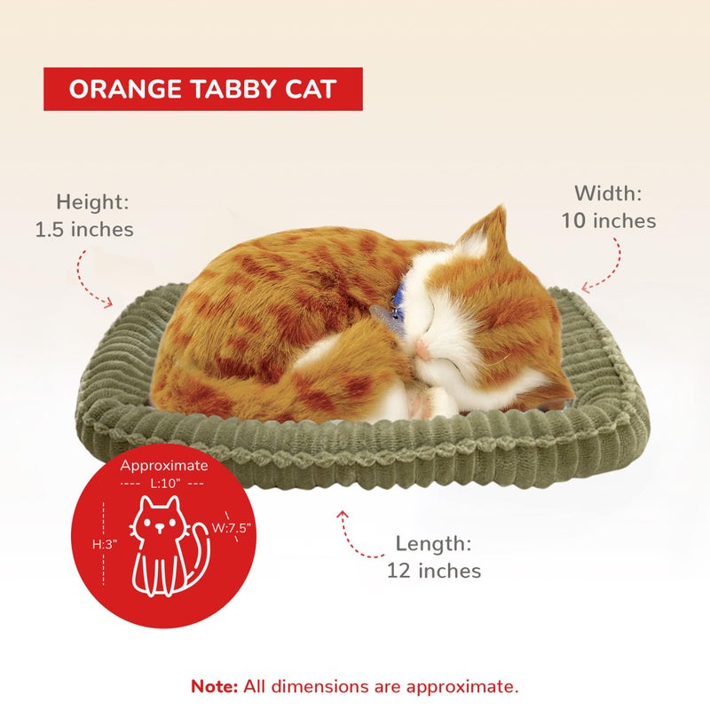 Perfect Petzzz - Original Petzzz Orange Tabby Cat, Realistic Lifelike Stuffed Interactive Pet Toy, Companion Pet with 100% Handcrafted Synthetic Fur - Image 2