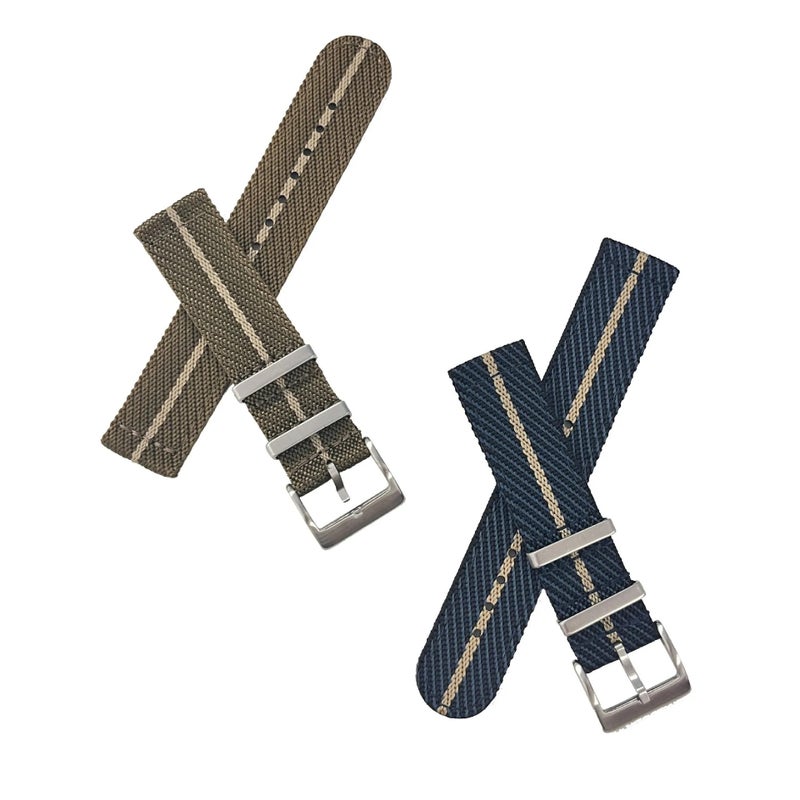 Bluejw 20mm 22mm Woven Nylon Watch Strap with Stainless Steel Buckle – Soft Replacement Band for Samsung Galaxy Watch GT 2 46mm, Huawei Watch GT 2 46mm, and Seiko Watches - Image 3