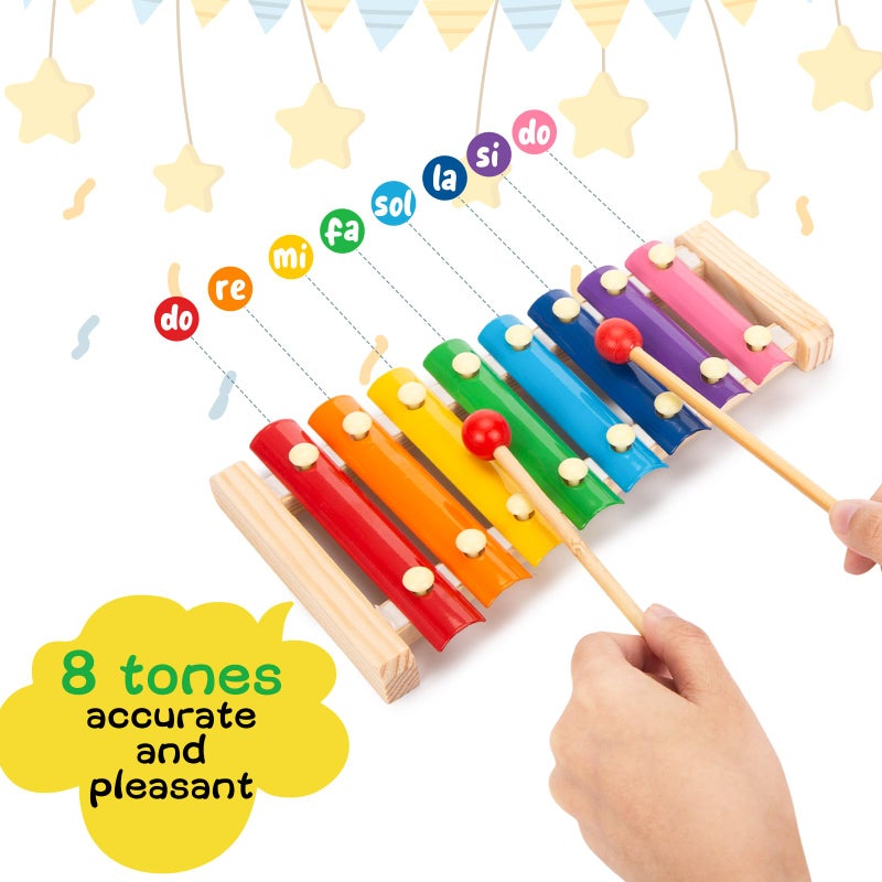 MCPINKY Xylophone for Kids, Xylophone Musical Toy with Child Safe Mallets Educational Musical Instruments Toy for Toddlers - Image 5