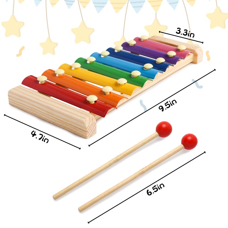 MCPINKY Xylophone for Kids, Xylophone Musical Toy with Child Safe Mallets Educational Musical Instruments Toy for Toddlers - Image 2
