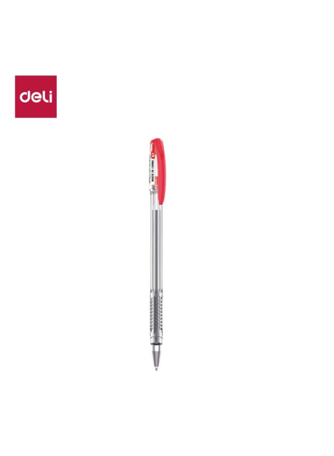 Deli EQ2-rd Ball Point Pen 24 -Pieces, 0.7 mm Bullet Tip,Red (2 pack). - Image 4
