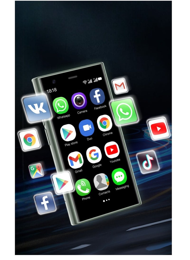 SOYES - Ultra thin Android 8.1 mobile device featuring a 3G Mini Smartphone with a compact 3 inch 3D glass display Dual SIM 2GB RAM 16GB ROM and a 1000mAh battery  touted as the world's smallest backup phone. - Image 1