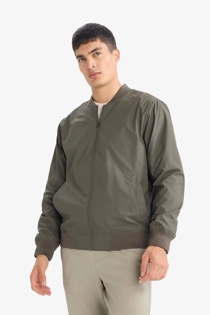 Defacto  Slim Fit College Collar Bomber Waterproof Jacket for Men | Best Price UAE