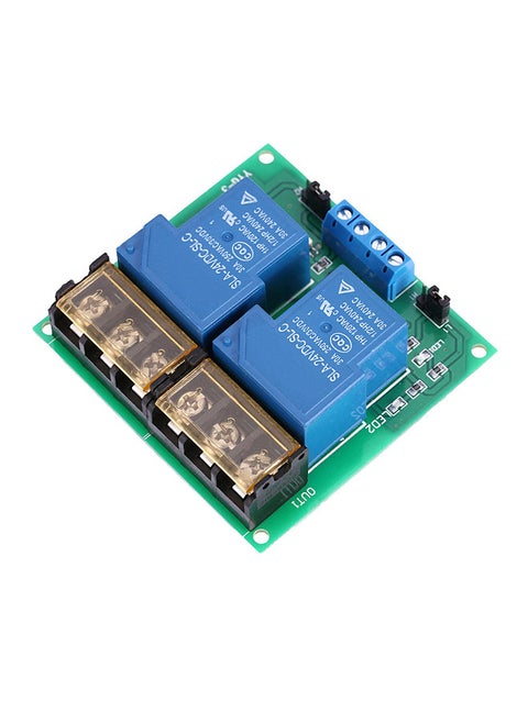 2-Channel DC 24V 30A Relay Board Module Optocoupler Isolation High/Low Trigger