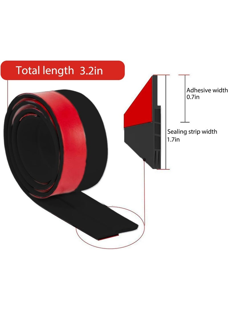 Under Door Draft Stopper, Home Improvement, Weather Stripping Door Seal, Bottom of Door Sweep, Garage Window Blocker Noise Dust Insulation Draft Guard, 39" L, Black - Image 1