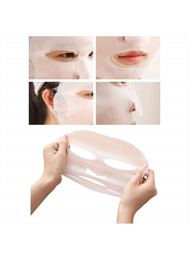 Angzhili عبوة من قناع السيليكون المرطب للقناع الورقي، غطاء قناع الوجه القابل لإعادة الاستخدام مع خطاف، غطاء قناع ورقي لإبطاء تبخر جوهر القناع، أداة للعناية بالوجه (أبيض) - Image 4