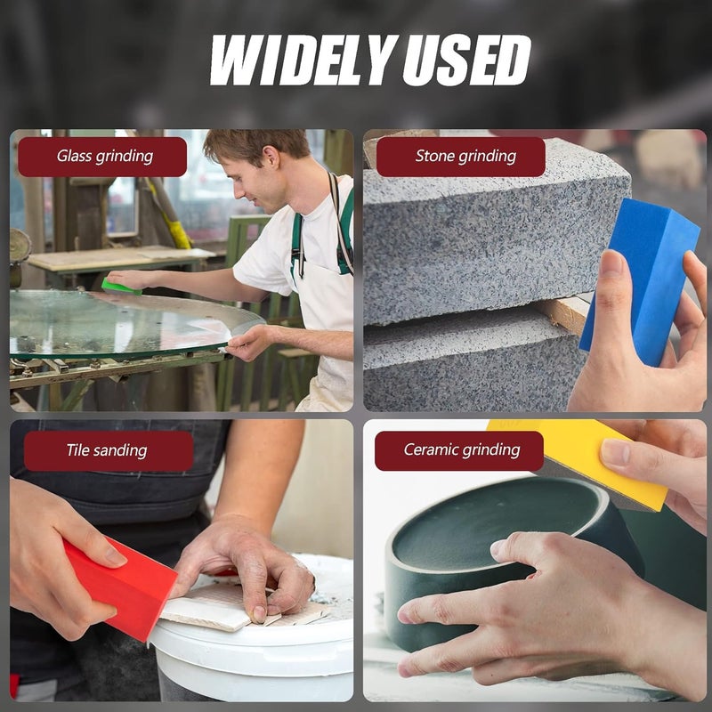 KASTWAVE Diamond Polishing Pads - 4-Piece Set Multi-Grade Versatile For Hand Sanding Of Marble, Granite, Ceramics, Concrete & Glass, Wet/Dry Compatible, Includes 60, 100, 200, 400 Grit Sizes - Image 2