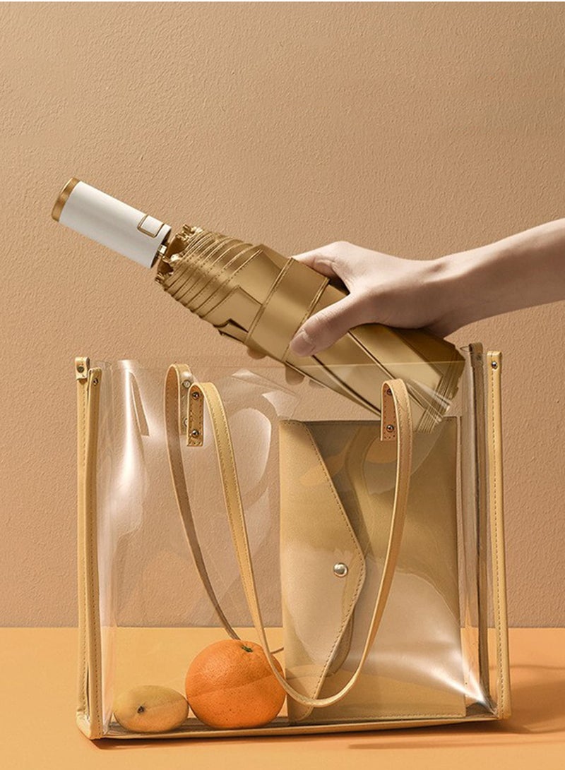 Folding Umbrellas Travel Automatic, Large Rain Folding Compact Windproof Umbrella Portable Fast Drying with One  on Auto Open and Close, Sun Rain Lightweight Portable, Backpack Necessary - Image 2