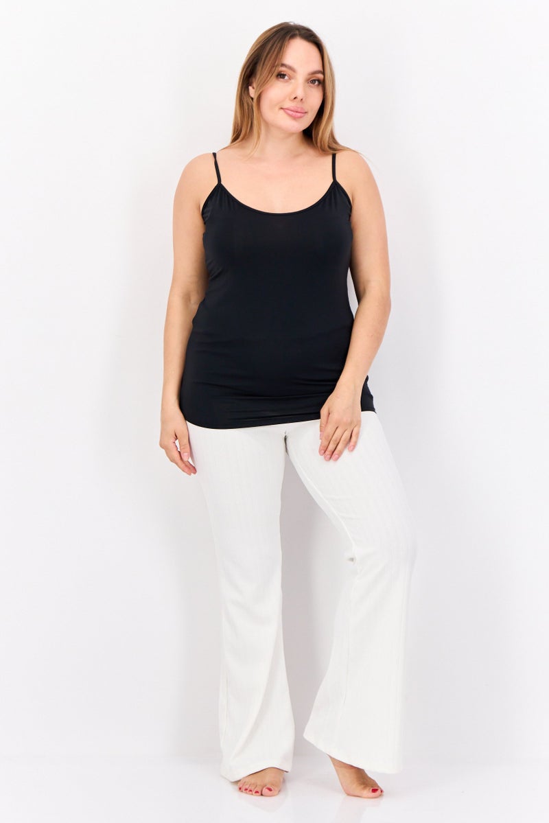 bebe Women 2 Pieces Solid Sleeveless Tank Tops, Black - Image 5