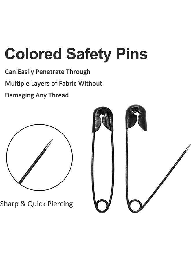 60 PCS Safety Pins Heavy Duty Quilting Pins, Black Safety Pins Bulk Metal Sewing Pins, Premium Sharp Safety Pins for DIY Crafts Jewelry Making Baby Clothing - Image 3
