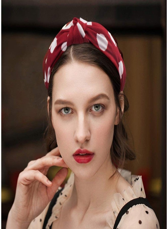 DN Creation مجموعة دي إن كرييشن من 6 عصابات رأس معقودة للنساء، عصابات رأس على شكل فيونكة للنساء والفتيات - تصميم عشوائي - Image 5