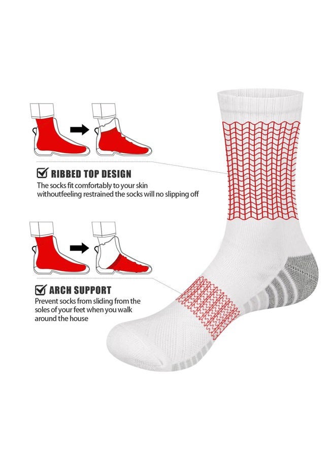 YUEDGE Mens White Cushioned Cotton Crew Socks For Men Size 9-11, Moisture Wicking Casual Work Everyday Gym Golf Training Athletic Socks, 5 Pairs - Image 4