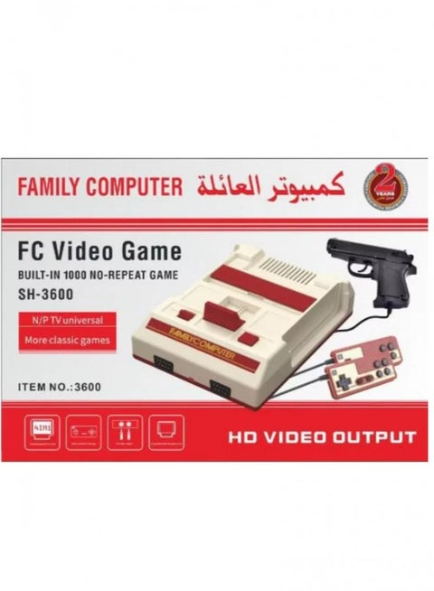 Family Computer With Classic Video Games