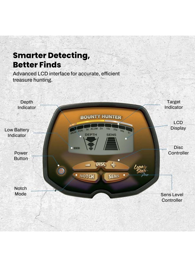 BOUNTY HUNTER PROLONE Lone Star Pro Metal Detector, One Size, Black - Image 5
