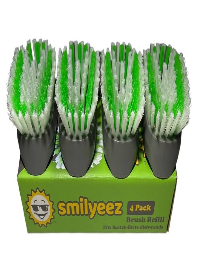 Smilyeez بدائل سمليز لسكوتش برايت، عبوة 4، تجعل فرشاة الأطباق الخاصة بك كالجديدة، إعادة تعبئة فرشاة الأطباق، سهلة التركيب - Image 2