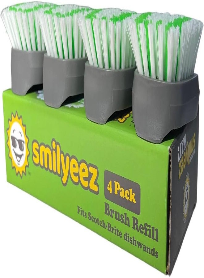 Smilyeez بدائل سمليز لسكوتش برايت، عبوة 4، تجعل فرشاة الأطباق الخاصة بك كالجديدة، إعادة تعبئة فرشاة الأطباق، سهلة التركيب - Image 1