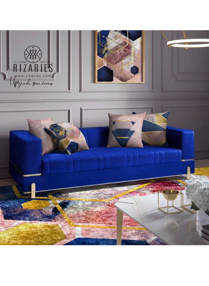 RIZARIES Pink Abstract Centerpiece Rug, Fabric, Rectangle - Image 3