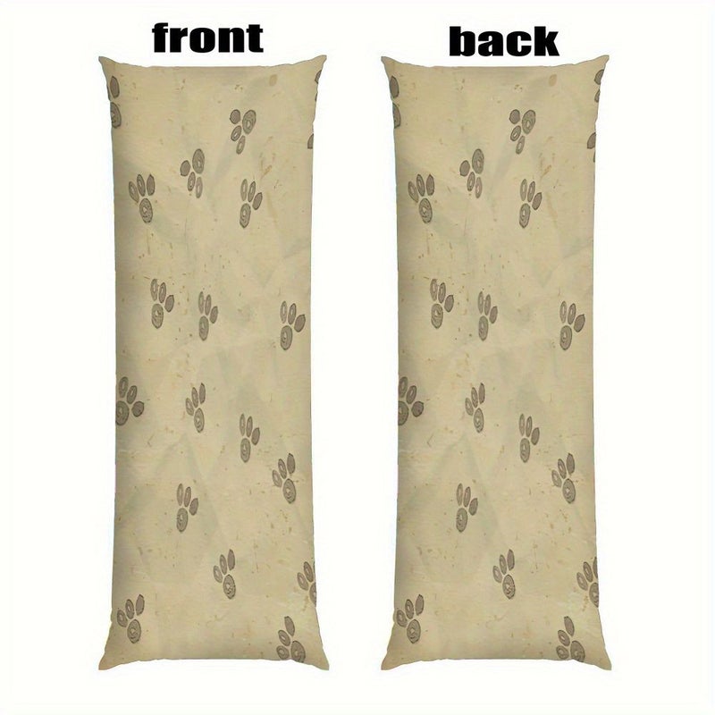 Ultra Soft Body Pillow 20x54 Inches Double Sided Paw Design Breathable Polyester Machine Washable For All Sleepers - Image 2