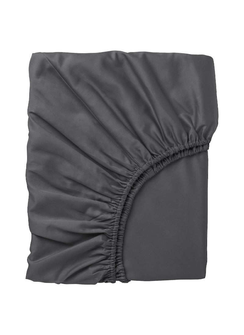 Generic Fitted sheet, Dark Grey 160x200 cm 