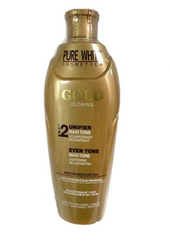 Pure White Cosmetics PURE WHITE GOLD GLOWING LOTION 400 ML+OIL+FACE CREAM+SOAP ORIGINAL  - Image 2