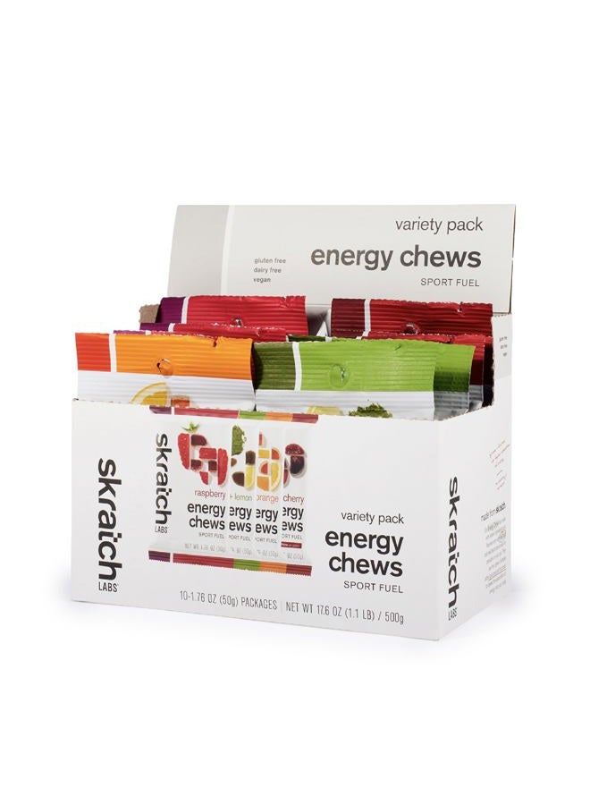Skratch Labs Best Energy Chews Variety Pack (10 Pack) Energy Gummies for Running, Cycling, and Hiking Snacks | Vegan, Gluten Free Energy Fuel | Alternative to Energy Gels - Image 1