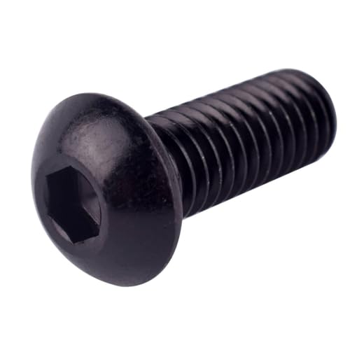 VAMUOEFL 1/4-20 x 7/8" Button Head Socket Cap Bolts Screws (1/4" to 2" Available), 304 Stainless Steel 18-8, Black Exterior Finish, Allen Hex Drive, Fully Thread, 10Pcs - Image 5