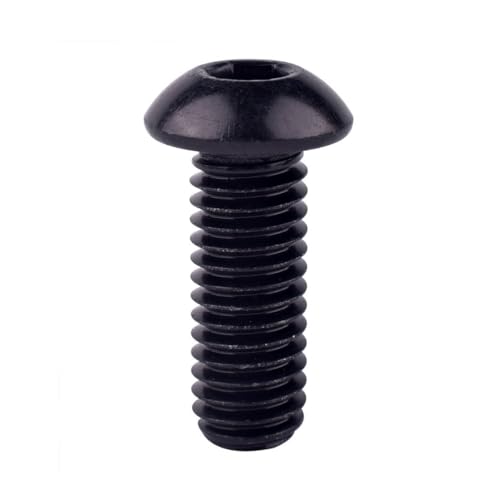 VAMUOEFL 1/4-20 x 7/8" Button Head Socket Cap Bolts Screws (1/4" to 2" Available), 304 Stainless Steel 18-8, Black Exterior Finish, Allen Hex Drive, Fully Thread, 10Pcs - Image 2